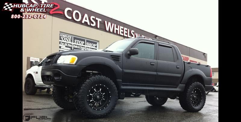 vehicle gallery/ford sport trac fuel krank d517 0X0  Matte Black & Milled wheels and rims